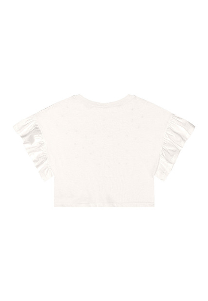 Blusa Infantil Manga Franzida Strass Quimby