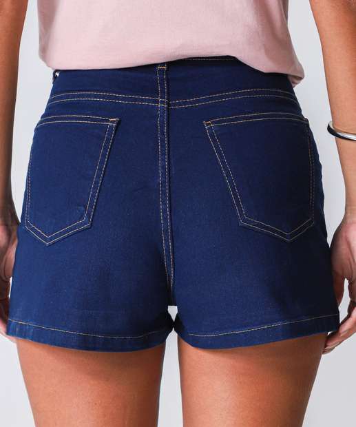 Short Feminino Boyfriend Uber Jeans Azul