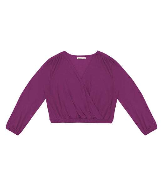 Blusa Feminina Plus Size Em Viscose Secret Glam Roxo