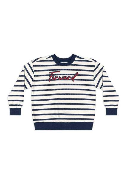 Conjunto Blusão Listrado Moletom Quimby