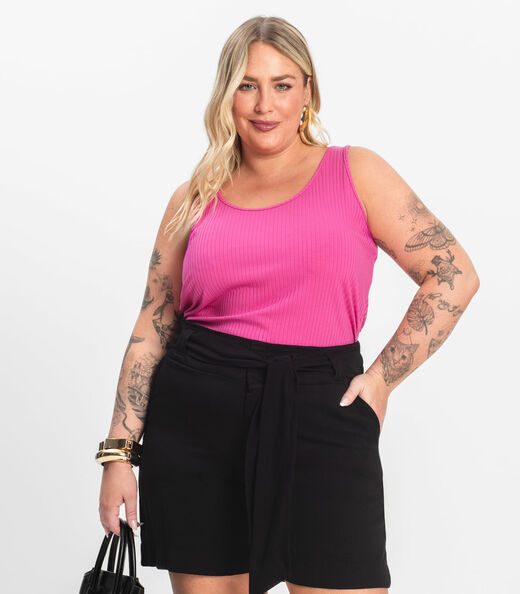 Image_Regata Plus Size Em Ribana Canelada Secret Glam Rosa
