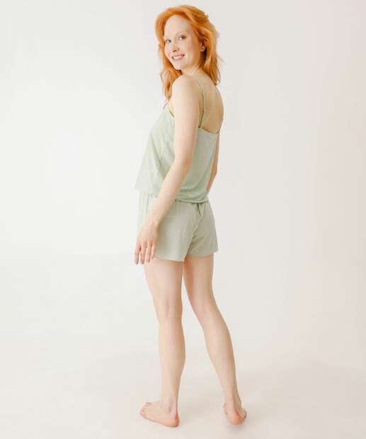 Baby Doll Liganete Estampa Poá Marisa Verde