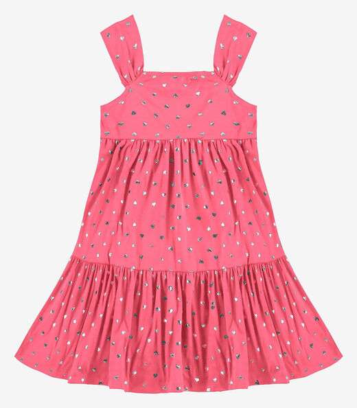 Vestido Infantil Malha Delicate Foil Rovi Kids Rosa