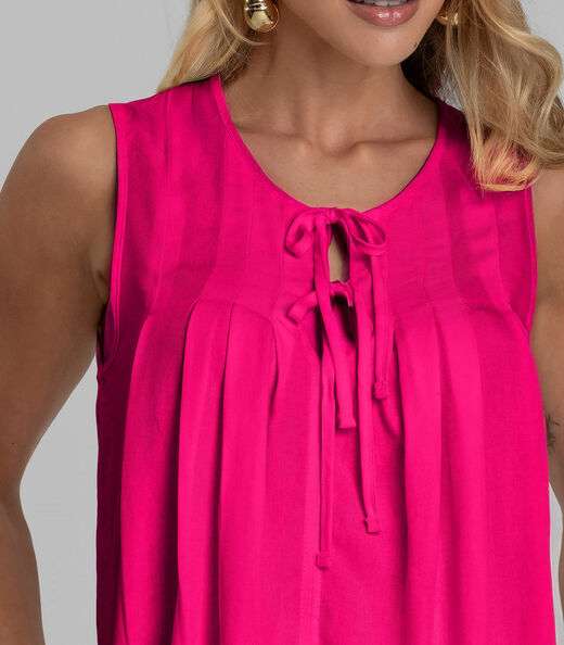 Regata Feminina com Pregas Dianna Rosa