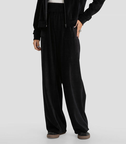 Calça Feminina Pantalona em Plush Dianna Preto