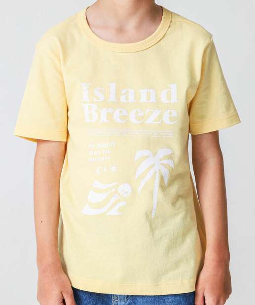 Camiseta Infantil Estampada Marisa Tam 4 a 10 Amarelo