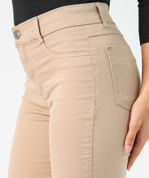 Calça Feminina Sarja Skinny Chino Sawary Bege