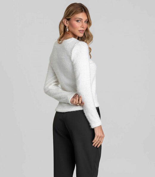 Blusa Feminina Manga Longa Dianna Bege