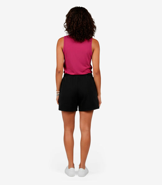 Shorts Feminino Em Plush Infinita Cor Preto