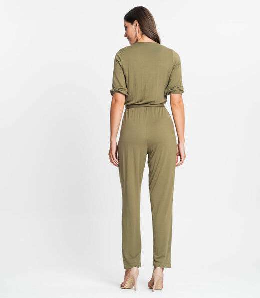 Macacão Feminino Manga 3/4 Rovitex Verde