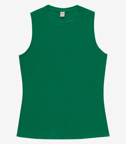 Regata Feminina Ribana Canelada Rovitex Verde