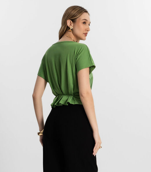 Blusa Feminina Com Pregas Endless Verde