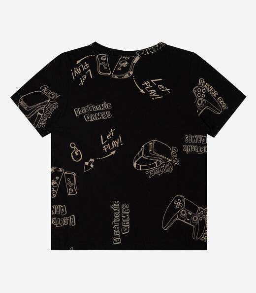 Camiseta Infantil Masculina Infinita Cor Preto