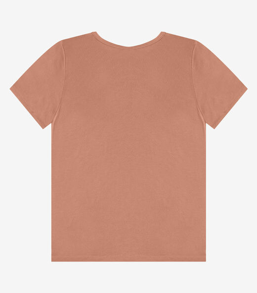 Blusa Feminina Em Viscotricot Infinita Cor Marrom