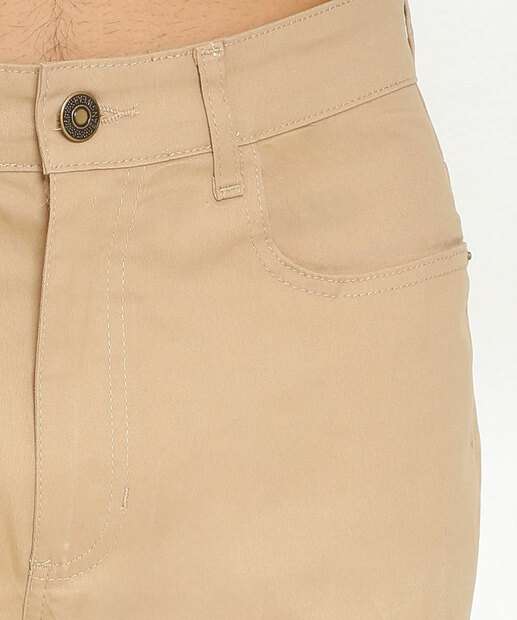 Calça Masculina Sarja Reta Bolsos MR