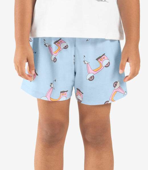 Pijama Infantil Menina Meia Malha Rovi Kids Branco