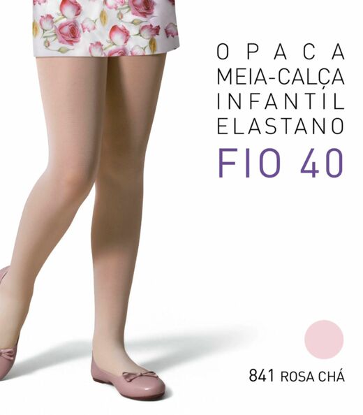Image_Meia Calça Infantil Fio 40 Selene Rosa