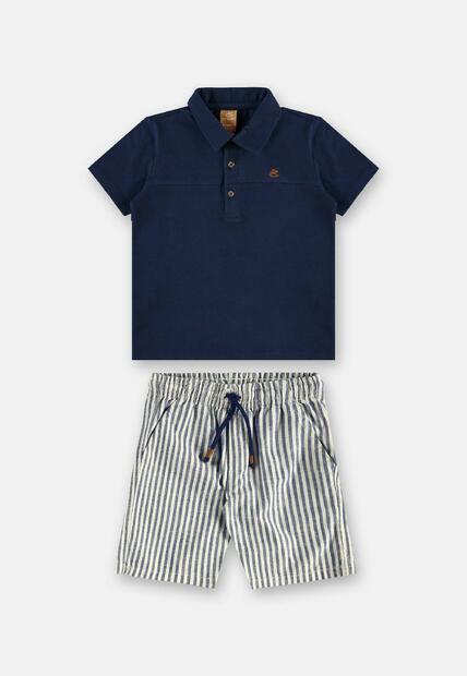 Conjunto Infantil Polo e Bermuda Up Baby