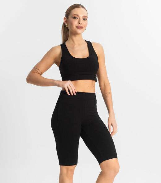 Image_Bermuda Ciclista Feminina em Cotton Pesado Select Preto