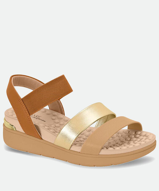 Sandália Feminina Rasteira Tiras Modare 