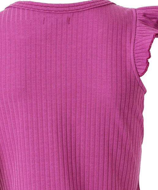 Blusa Regata Feminina Canelada Com Babado Marisa