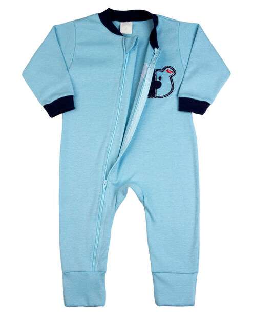 Macacão Bebe Menino Suedine Ziper Estampado e Liso Kit Macacão Suedine Algodao U