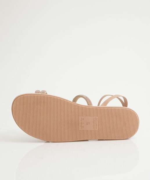 Sandália Feminina Flatform Via Uno Bege