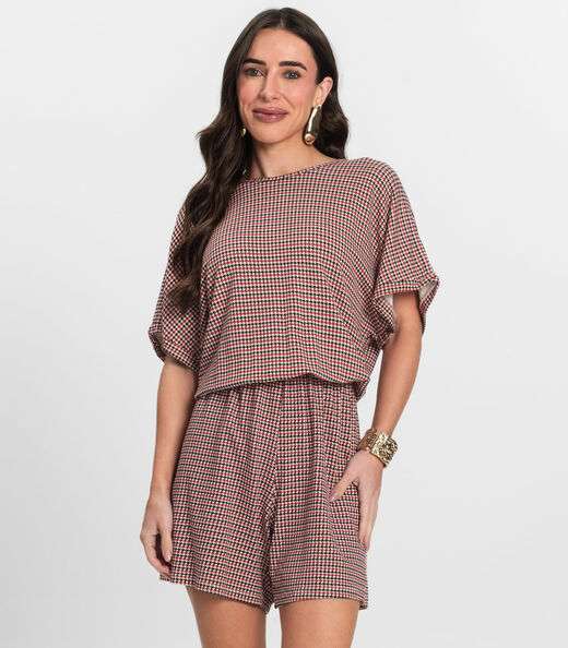 Macaquinho Feminino Infinita Cor Vermelho