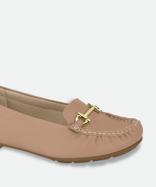 Mocassim Loafer Feminino Modare Bege