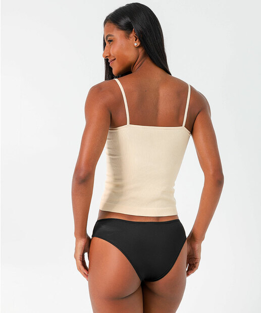 Kit 2 Calcinhas Biquíni Estampada Bege