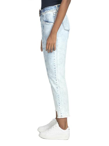 Calça Feminina Moon Cinto Jeans Claro Polo Wear