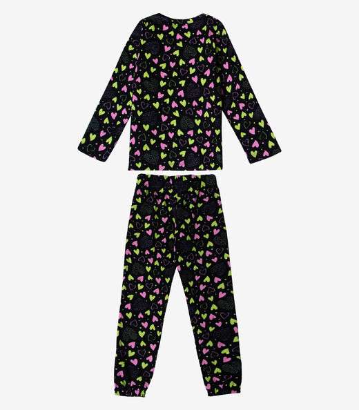 Pijama Infantil Feminino Estapado Select Preto