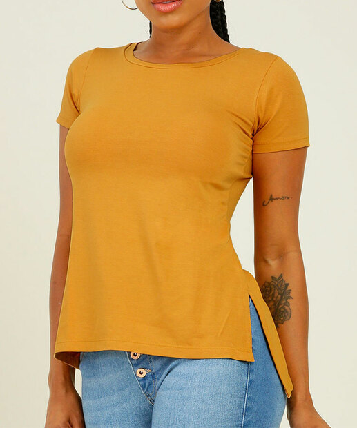 Blusa Feminina Básica Manga Curta   