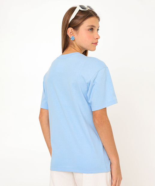 Camiseta Juvenil Estampada Marisa Tam 10 a 16 Azul