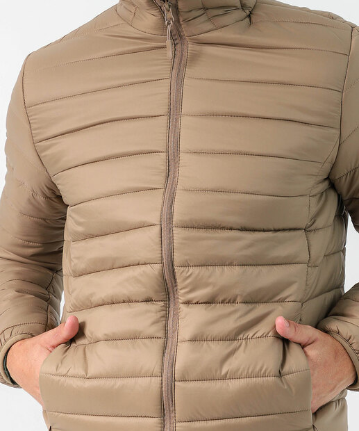 Jaqueta Masculina Puffer Bolsos MR Caqui
