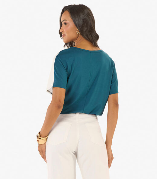 Blusa Feminina Viscotorcion Crepe Rovitex Verde