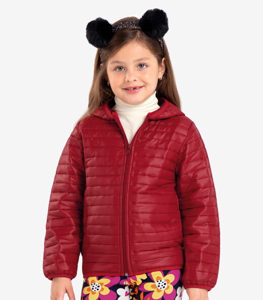 Jaqueta Infantil Feminina Em Microfibra Rovi Kids Vermelho