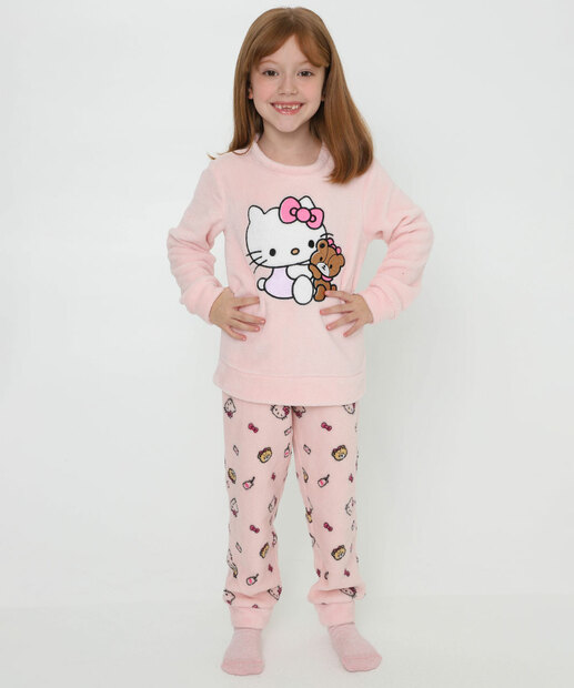Image_Pijama Infantil Bordado Hello Kitty Manga Longa Tam 04 ao 12 Rosa