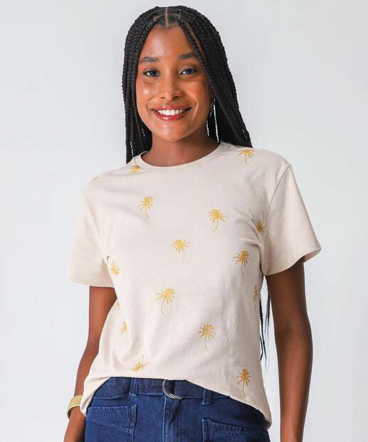 Image_Blusa Feminina Estampa Coqueiro Marisa Bege