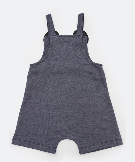 Jardineira Infantil Mickey Disney Tam 1 a 3 Azul