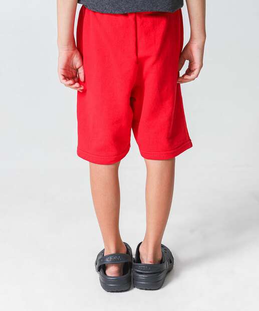 Bermuda Infantil Moletinho Básica Marisa Tam 4 a 10 Vermelho