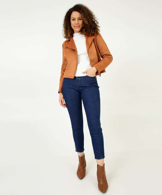 Jaqueta Feminina Suede Bolsos Marisa