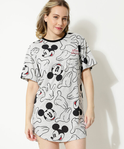Camisola Estampa Mickey Manga Curta Disney