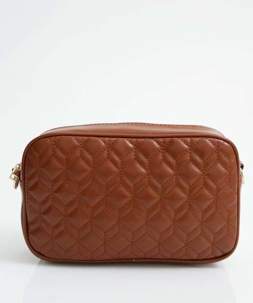 Bolsa Transversal Feminina Matelassê Marisa Marrom