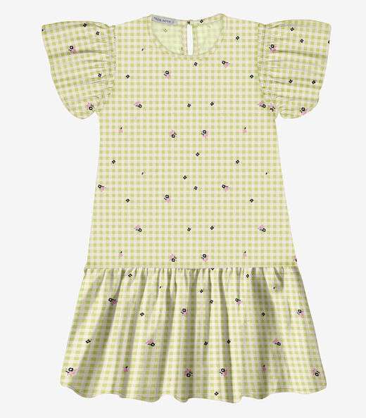 Image_Vestido Popeline Estampado Trick Nick Verde