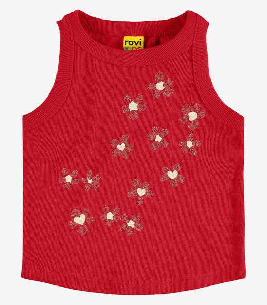 Regata Infantil Feminina Ribana Rovi Kids Vermelho
