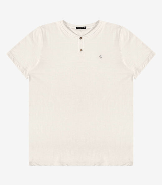 Camiseta Meia Malha Flamê Masculina Diametro Bege