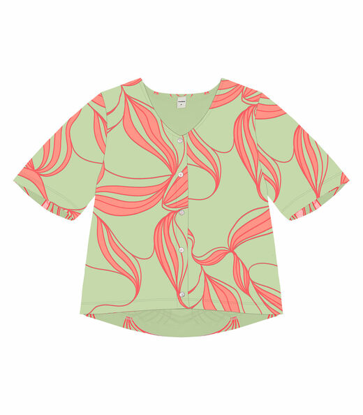 Camisa Feminina Manga Curta Rovitex Verde