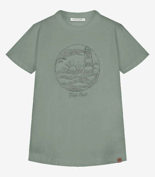 Conjunto Infantil Camiseta Com Bermuda Trick Nick Verde