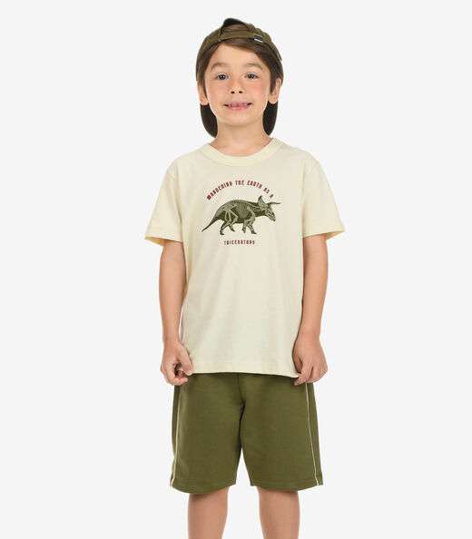Image_Conjunto Camiseta com Bermuda Masculino Rovi Kids Bege